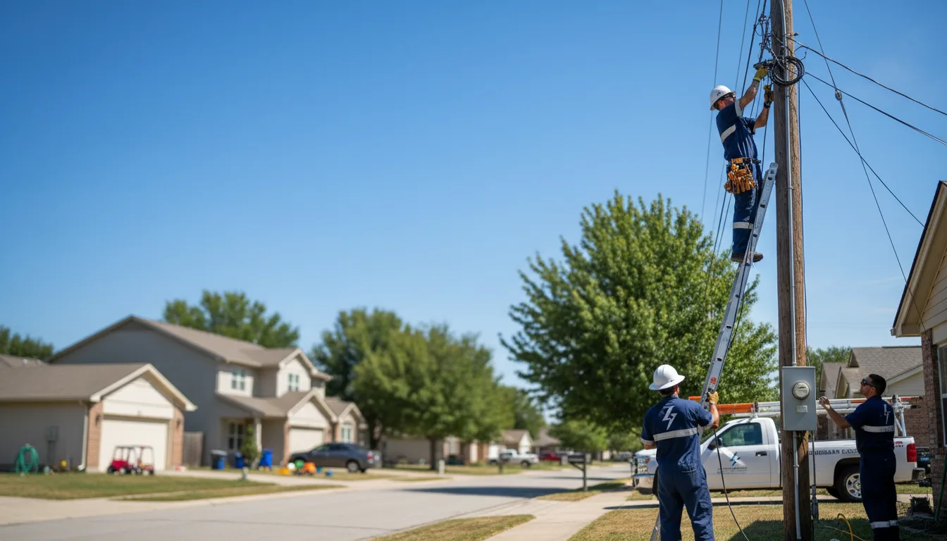 Residential electrician providing installation services in Herndon, KS